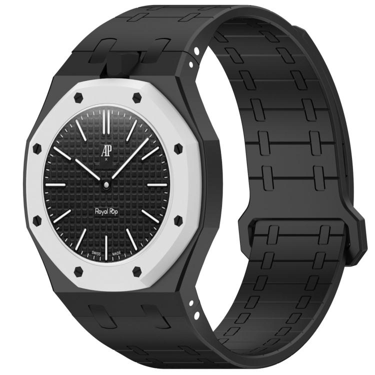 Cinturino in silicone magnetico integrato con indicazione delle dodici ore., For Swatch Royal Pop