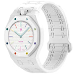 Cinturino in silicone magnetico integrato con indicazione delle dodici ore., For Swatch Royal Pop