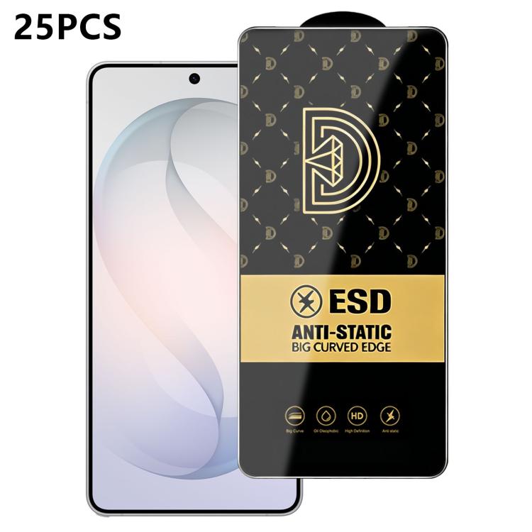 25 pezzi di pellicola protettiva antistatica serigrafata HD Royal Diamond per vetro temperato., For Galaxy S26+ 5G, For Galaxy F07 4G, For Galaxy M07 4G, For Galaxy M17 5G, For Galaxy S26 Ultra 5G, For Galaxy S26 5G, For Galaxy F17 5G, For Galaxy A57 5...