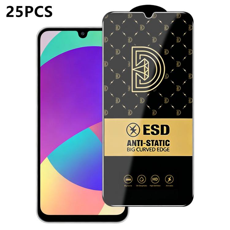25 pezzi di pellicola protettiva antistatica serigrafata HD Royal Diamond per vetro temperato., For Galaxy S26+ 5G, For Galaxy F07 4G, For Galaxy M07 4G, For Galaxy M17 5G, For Galaxy S26 Ultra 5G, For Galaxy S26 5G, For Galaxy F17 5G, For Galaxy A57 5...