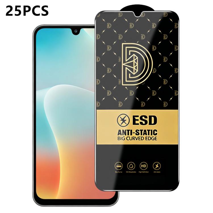 25 pezzi di pellicola protettiva antistatica serigrafata HD Royal Diamond per vetro temperato., For Galaxy S26+ 5G, For Galaxy F07 4G, For Galaxy M07 4G, For Galaxy M17 5G, For Galaxy S26 Ultra 5G, For Galaxy S26 5G, For Galaxy F17 5G, For Galaxy A57 5...