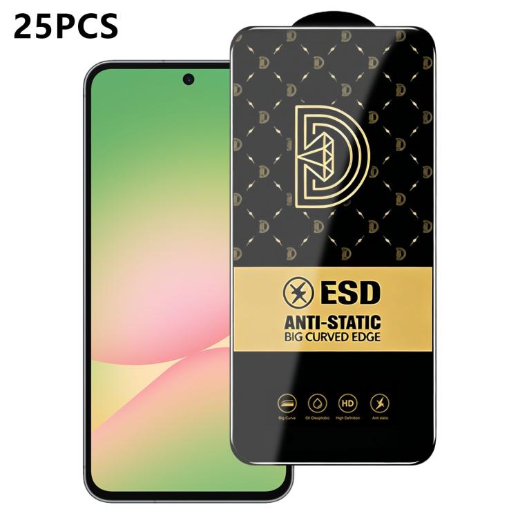 25 pezzi di pellicola protettiva antistatica serigrafata HD Royal Diamond per vetro temperato., For Galaxy S26+ 5G, For Galaxy F07 4G, For Galaxy M07 4G, For Galaxy M17 5G, For Galaxy S26 Ultra 5G, For Galaxy S26 5G, For Galaxy F17 5G, For Galaxy A57 5...