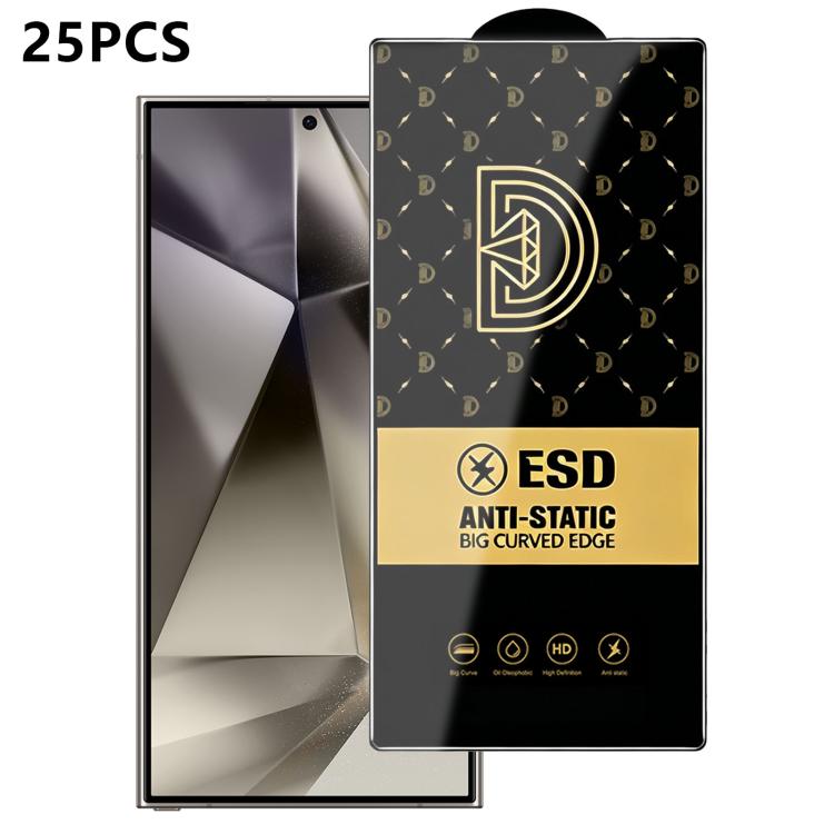 25 pezzi di pellicola protettiva antistatica serigrafata HD Royal Diamond per vetro temperato., For Galaxy S25+ 5G, For Galaxy S25 Ultra 5G, For Galaxy S24 FE 5G, For Galaxy A15 5G, For Galaxy A55 5G, For Galaxy A35 5G, For Galaxy S24 Ultra 5G         ...