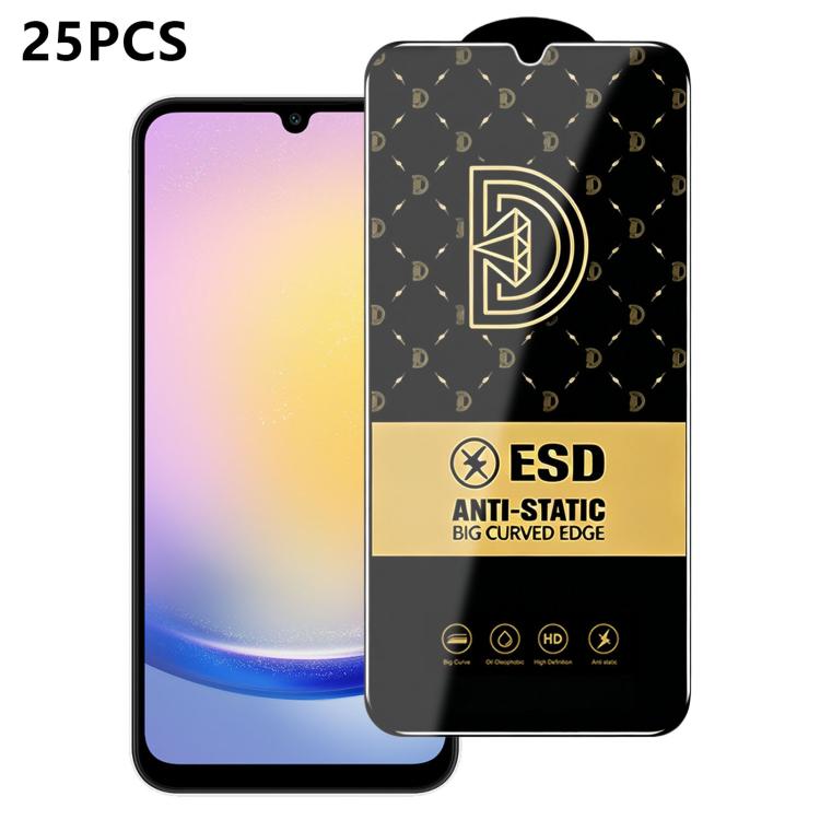 25 pezzi di pellicola protettiva antistatica serigrafata HD Royal Diamond per vetro temperato., For Galaxy S25+ 5G, For Galaxy S25 Ultra 5G, For Galaxy S24 FE 5G, For Galaxy A15 5G, For Galaxy A55 5G, For Galaxy A35 5G, For Galaxy S24 Ultra 5G         ...