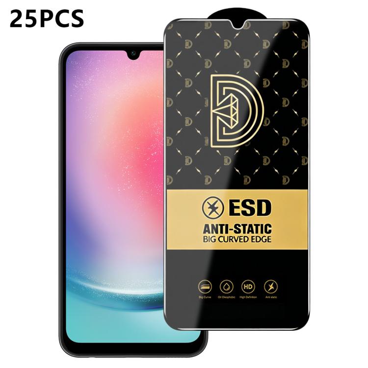 25 pezzi di pellicola protettiva antistatica serigrafata HD Royal Diamond per vetro temperato., For Galaxy S25+ 5G, For Galaxy S25 Ultra 5G, For Galaxy S24 FE 5G, For Galaxy A15 5G, For Galaxy A55 5G, For Galaxy A35 5G, For Galaxy S24 Ultra 5G         ...