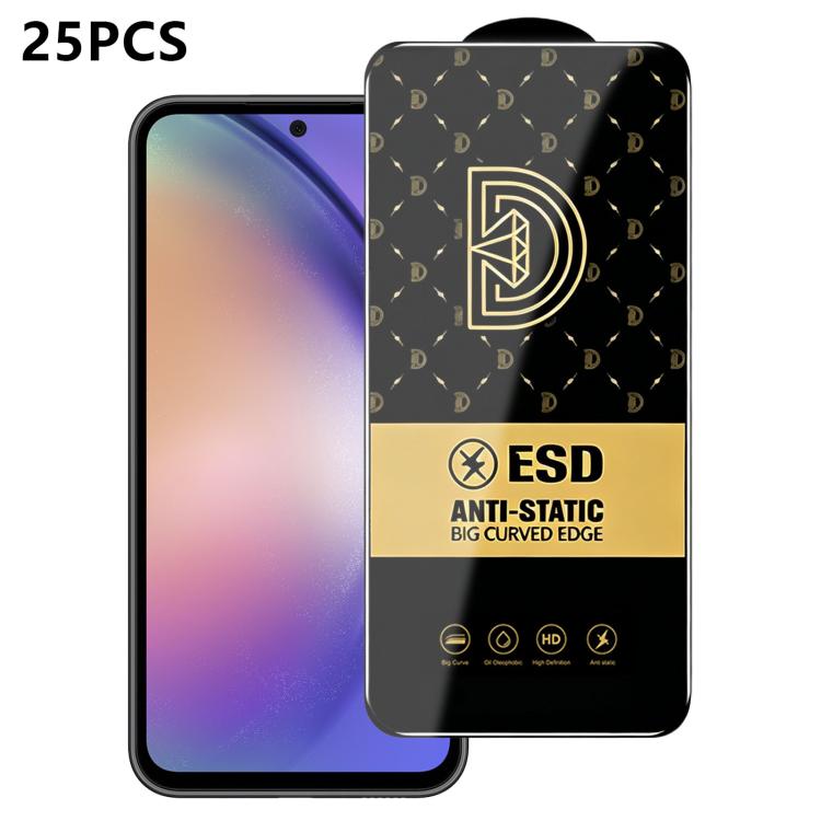 25 pezzi di pellicola protettiva antistatica serigrafata HD Royal Diamond per vetro temperato., For Galaxy S25+ 5G, For Galaxy S25 Ultra 5G, For Galaxy S24 FE 5G, For Galaxy A15 5G, For Galaxy A55 5G, For Galaxy A35 5G, For Galaxy S24 Ultra 5G         ...