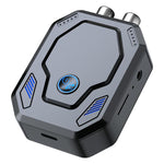 Adattatore audio per auto W25 con doppia porta AUX + RCA e slot per scheda TF, Bluetooth 5.4.