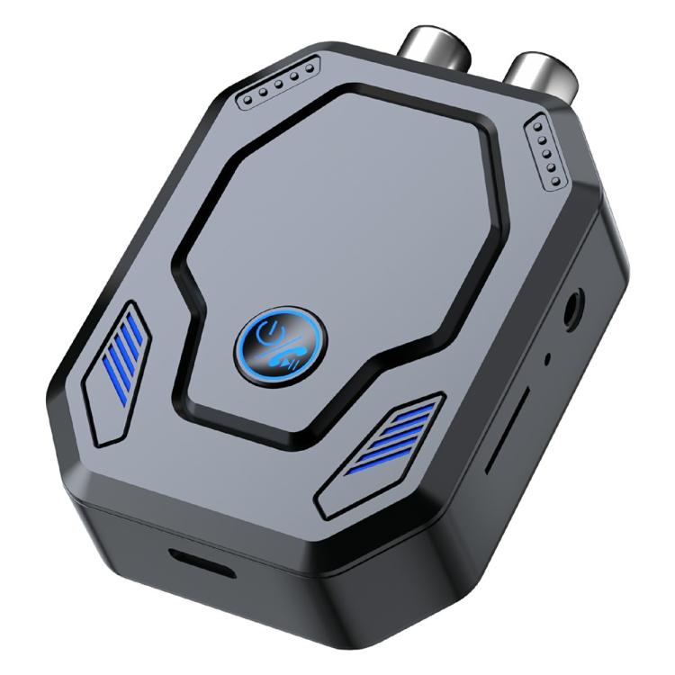 Adattatore audio per auto W25 con doppia porta AUX + RCA e slot per scheda TF, Bluetooth 5.4.