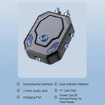 Adattatore audio per auto W25 con doppia porta AUX + RCA e slot per scheda TF, Bluetooth 5.4.