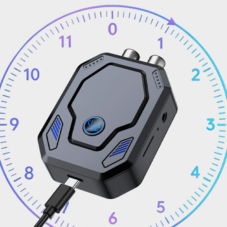 Adattatore audio per auto W25 con doppia porta AUX + RCA e slot per scheda TF, Bluetooth 5.4.