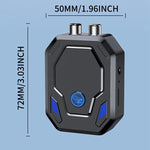 Adattatore audio per auto W25 con doppia porta AUX + RCA e slot per scheda TF, Bluetooth 5.4.