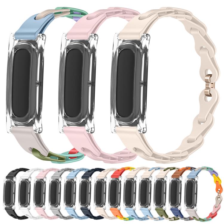 Custodia per PC trasparente, elegante bracciale ibrido in silicone cavo, cinturino per orologio, For Google Fitbit Air