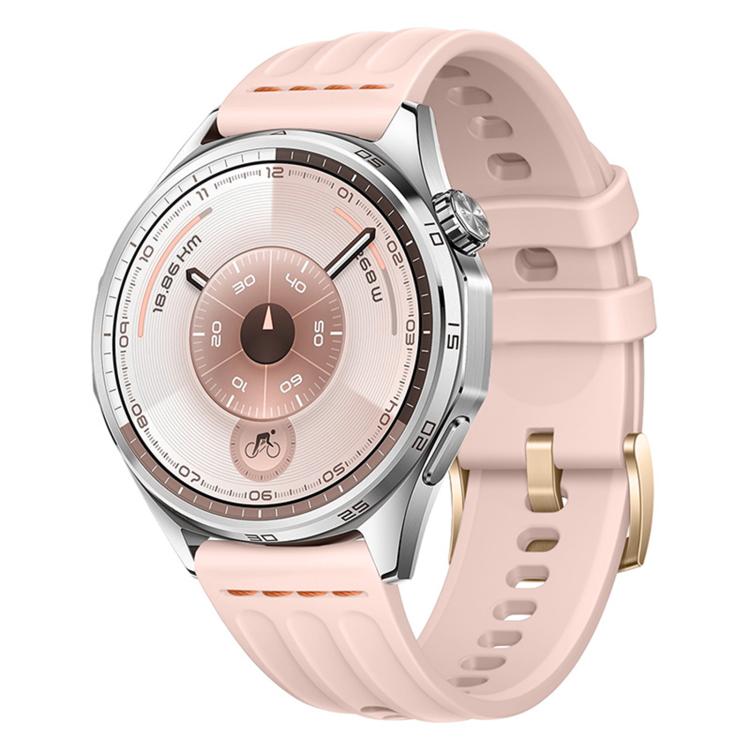 Cinturino per orologio in silicone tinta unita con design a triplo anello a linea singola., 22mm, 18mm