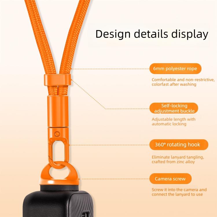 Cordino da polso regolabile anti-smarrimento e autobloccante per fotocamera, For DJI Osmo Pocket 4 / 3
