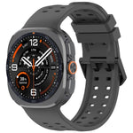Cinturino per orologio in silicone con fibbia a doppia fila di perni, For Galaxy Watch Ultra 47mm / Ultra 2025