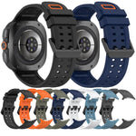 Cinturino per orologio in silicone con fibbia a doppia fila di perni, For Galaxy Watch Ultra 47mm / Ultra 2025