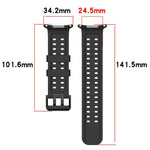 Cinturino per orologio in silicone con fibbia a doppia fila di perni, For Galaxy Watch Ultra 47mm / Ultra 2025