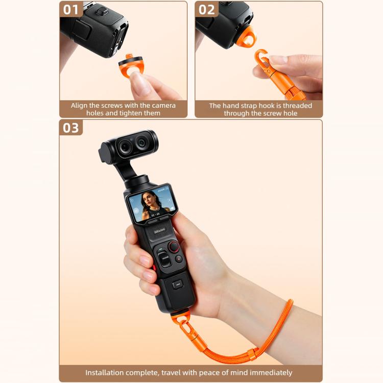 Cordino da polso regolabile anti-smarrimento e autobloccante per fotocamera, For Insta360 Luna Ultra