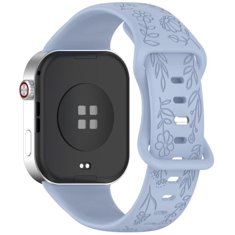 Cinturino per orologio in silicone con fibbia a farfalla e motivo girasole., For Xiaomi Band  10 Pro / Redmi Watch 6 / 5