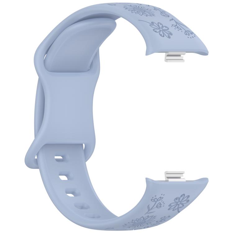 Cinturino per orologio in silicone con fibbia a farfalla e motivo girasole., For Xiaomi Band  10 Pro / Redmi Watch 6 / 5