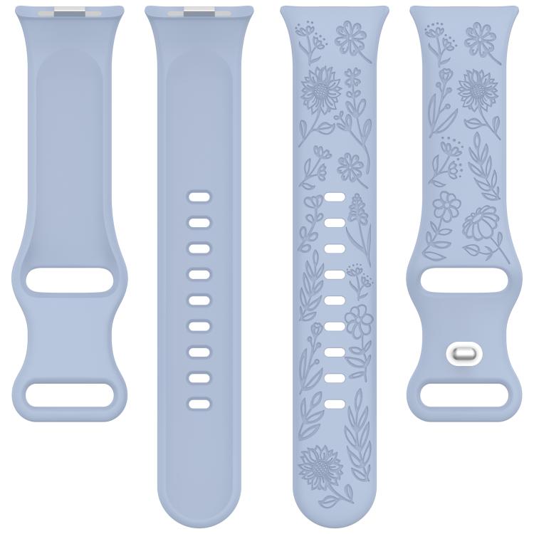 Cinturino per orologio in silicone con fibbia a farfalla e motivo girasole., For Xiaomi Band  10 Pro / Redmi Watch 6 / 5