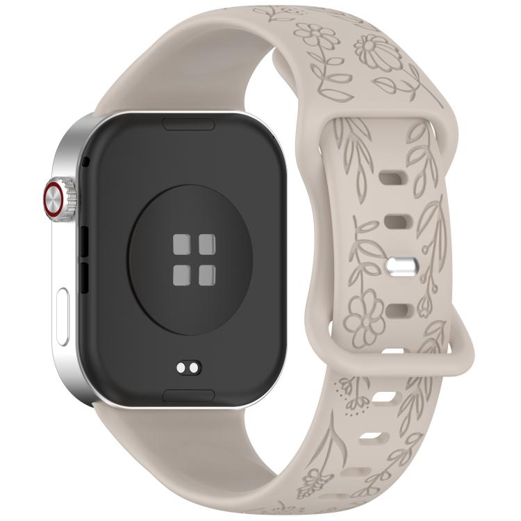 Cinturino per orologio in silicone con fibbia a farfalla e motivo girasole., For Xiaomi Band  10 Pro / Redmi Watch 6 / 5