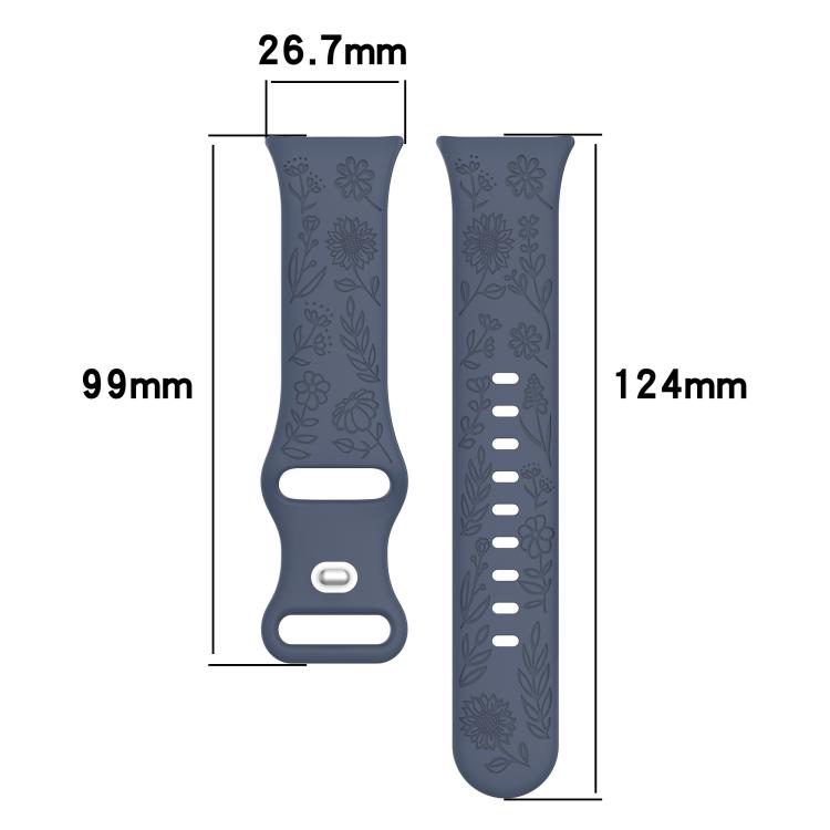 Cinturino per orologio in silicone con fibbia a farfalla e motivo girasole., For Xiaomi Band  10 Pro / Redmi Watch 6 / 5