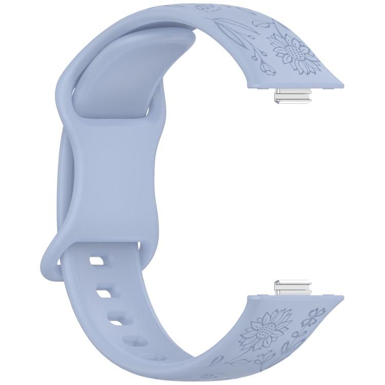 Cinturino per orologio in silicone con fibbia a farfalla e motivo girasole., For Huawei Watch Fit 5 / Fit 5 Pro / Fit 4
