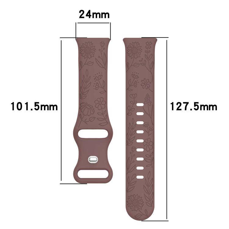 Cinturino per orologio in silicone con fibbia a farfalla e motivo girasole., For Huawei Watch Fit 5 / Fit 5 Pro / Fit 4