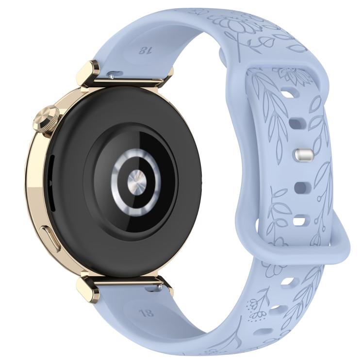 Cinturino per orologio in silicone con fibbia a farfalla e motivo girasole., 22mm, 20mm