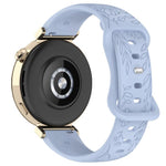 Cinturino per orologio in silicone con fibbia a farfalla e motivo girasole., 18mm