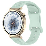 Cinturino per orologio in silicone con fibbia a farfalla e motivo girasole., 18mm