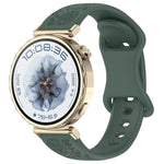 Cinturino per orologio in silicone con fibbia a farfalla e motivo girasole., 18mm