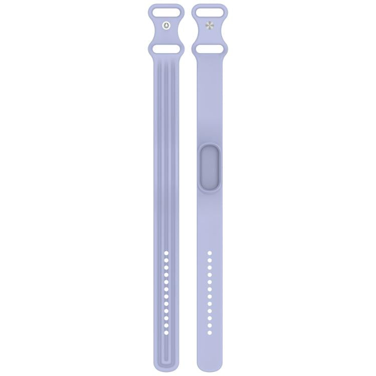 Cinturino per orologio in silicone tinta unita con fibbia a farfalla e texture verticale., For Google Fitbit Air
