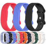Cinturino per orologio in silicone tinta unita con fibbia a farfalla e texture verticale., For Google Fitbit Air