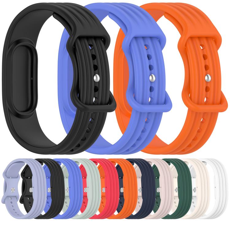 Cinturino per orologio in silicone tinta unita con fibbia a farfalla e texture verticale., For Google Fitbit Air