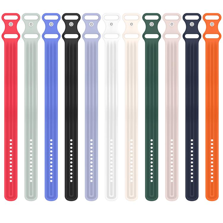 Cinturino per orologio in silicone tinta unita con fibbia a farfalla e texture verticale., For Google Fitbit Air