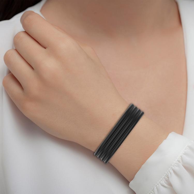 Cinturino per orologio in silicone tinta unita con fibbia a farfalla e texture verticale., For Google Fitbit Air