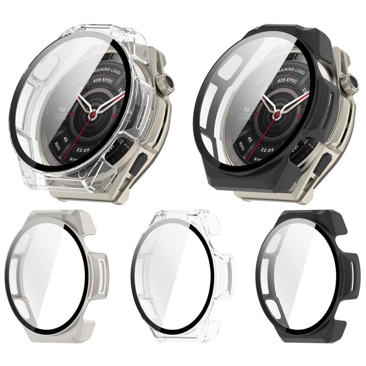 Pellicola in vetro temperato integrata nella custodia protettiva per orologio in PC, For Amazfit Balance Ultra