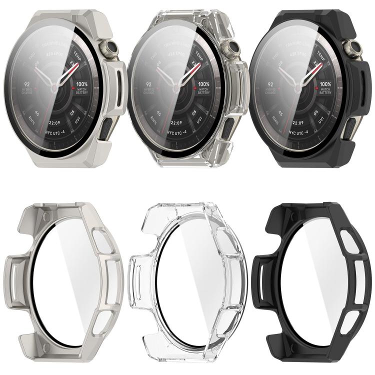 Pellicola in vetro temperato integrata nella custodia protettiva per orologio in PC, For Amazfit Balance Ultra