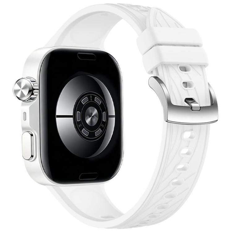 Cinturino per orologio in silicone tinta unita con texture a venature di foglia, For Huawei Watch Fit 5 / Fit 5 Pro / Fit 4