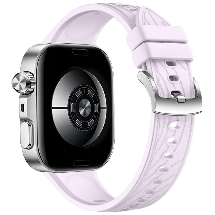 Cinturino per orologio in silicone tinta unita con texture a venature di foglia, For Huawei Watch Fit 5 / Fit 5 Pro / Fit 4