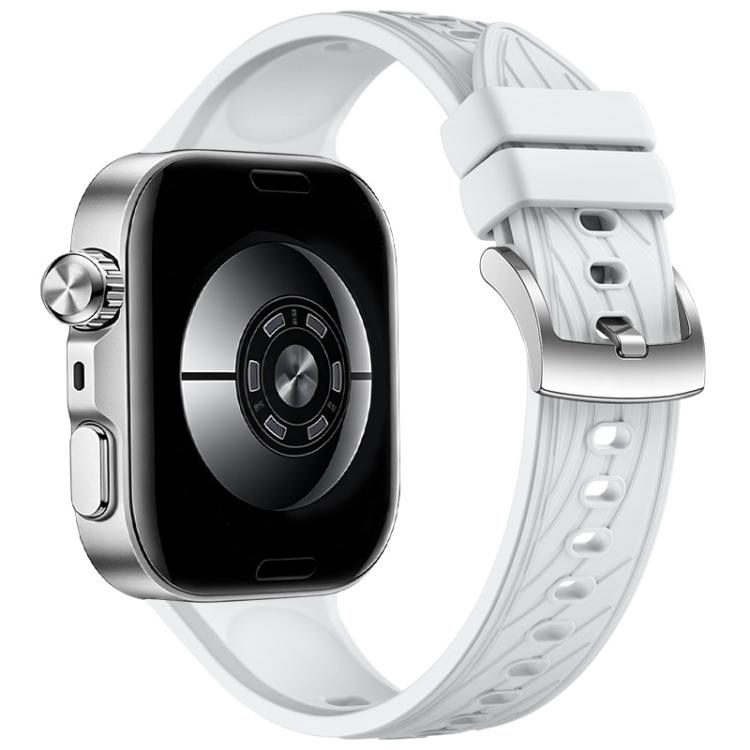 Cinturino per orologio in silicone tinta unita con texture a venature di foglia, For Huawei Watch Fit 5 / Fit 5 Pro / Fit 4