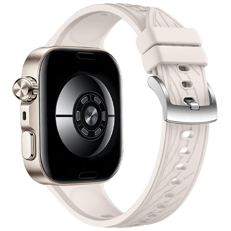 Cinturino per orologio in silicone tinta unita con texture a venature di foglia, For Huawei Watch Fit 5 / Fit 5 Pro / Fit 4