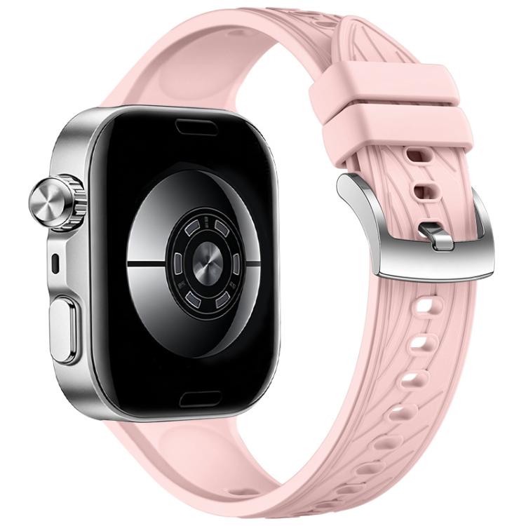 Cinturino per orologio in silicone tinta unita con texture a venature di foglia, For Huawei Watch Fit 5 / Fit 5 Pro / Fit 4