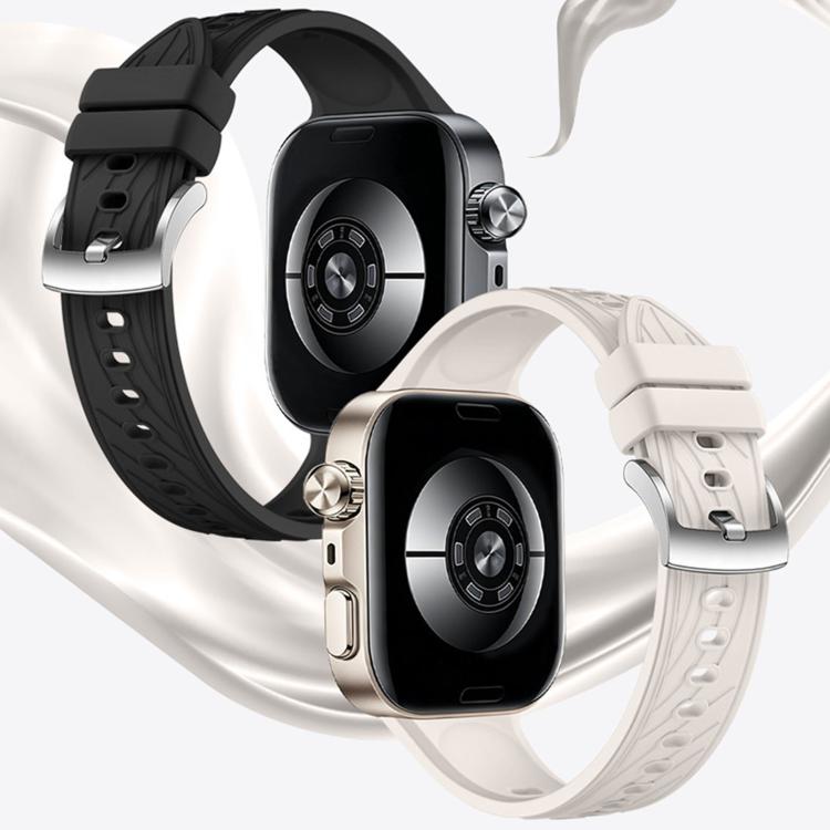 Cinturino per orologio in silicone tinta unita con texture a venature di foglia, For Huawei Watch Fit 5 / Fit 5 Pro / Fit 4