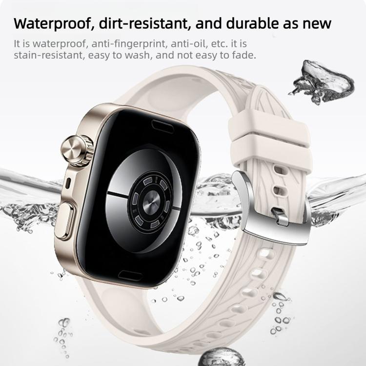 Cinturino per orologio in silicone tinta unita con texture a venature di foglia, For Huawei Watch Fit 5 / Fit 5 Pro / Fit 4