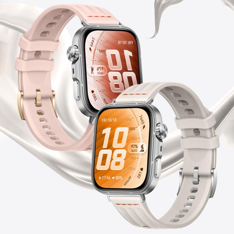 Cinturino per orologio in silicone tinta unita con design a triplo anello a linea singola., For Huawei Watch Fit 5 / Fit 5 Pro / Fit 4