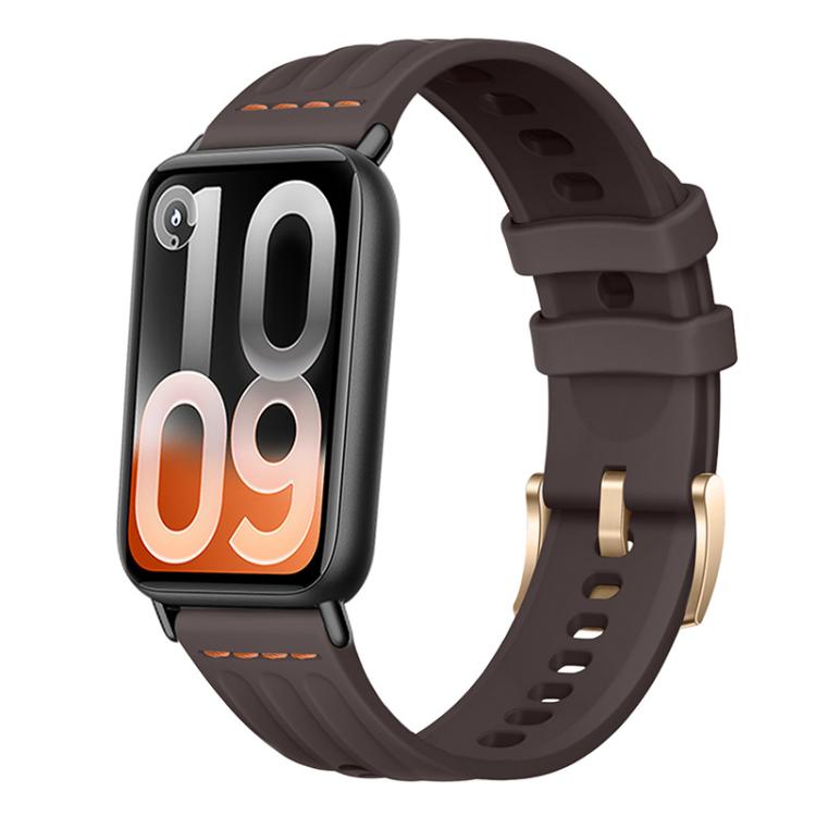 Cinturino per orologio in silicone tinta unita con design a triplo anello a linea singola., For Xiaomi Band 10 Pro / Redmi Watch 6 / 5