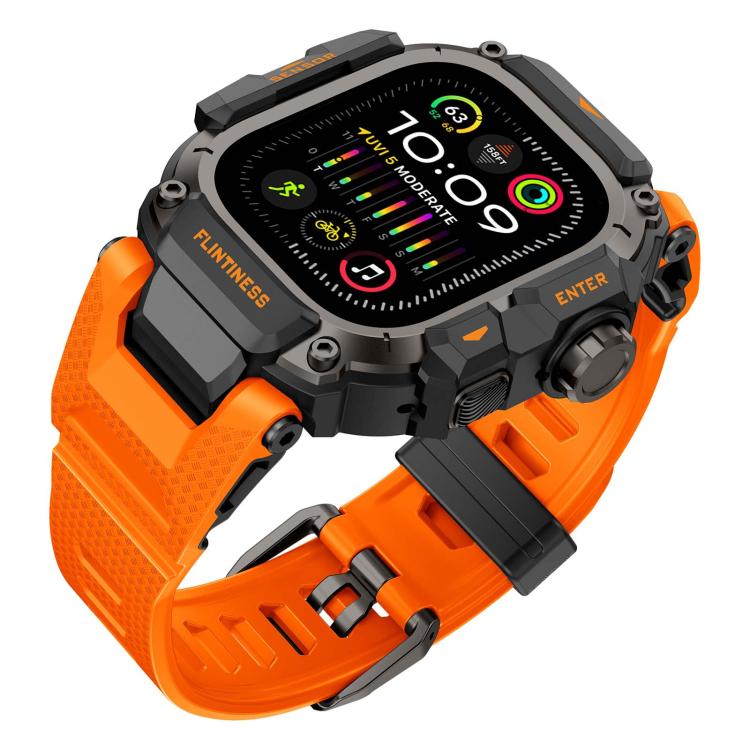 Connettore metallico, cassa, cinturino in TPU integrato, For Apple Watch Ultra3 / Ultra2 / Ultra 49mm